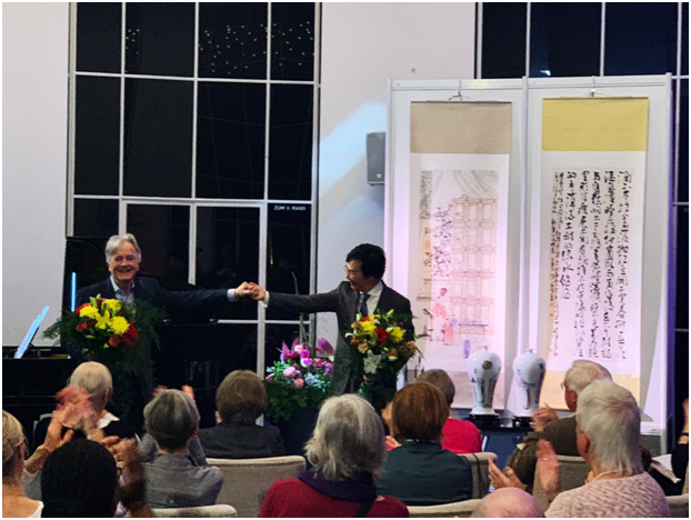 廖昌永院长与Hartmut H?ll院长独唱音乐会现场,德国基尔歌剧院